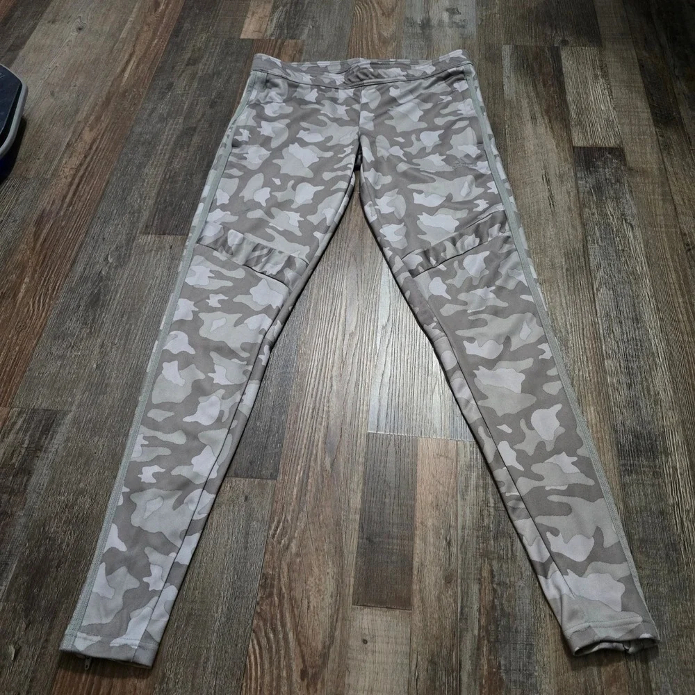 Adidas Aeroready Camo Men XL Tapered Zip Pickets Grey White Camouflage Jogger